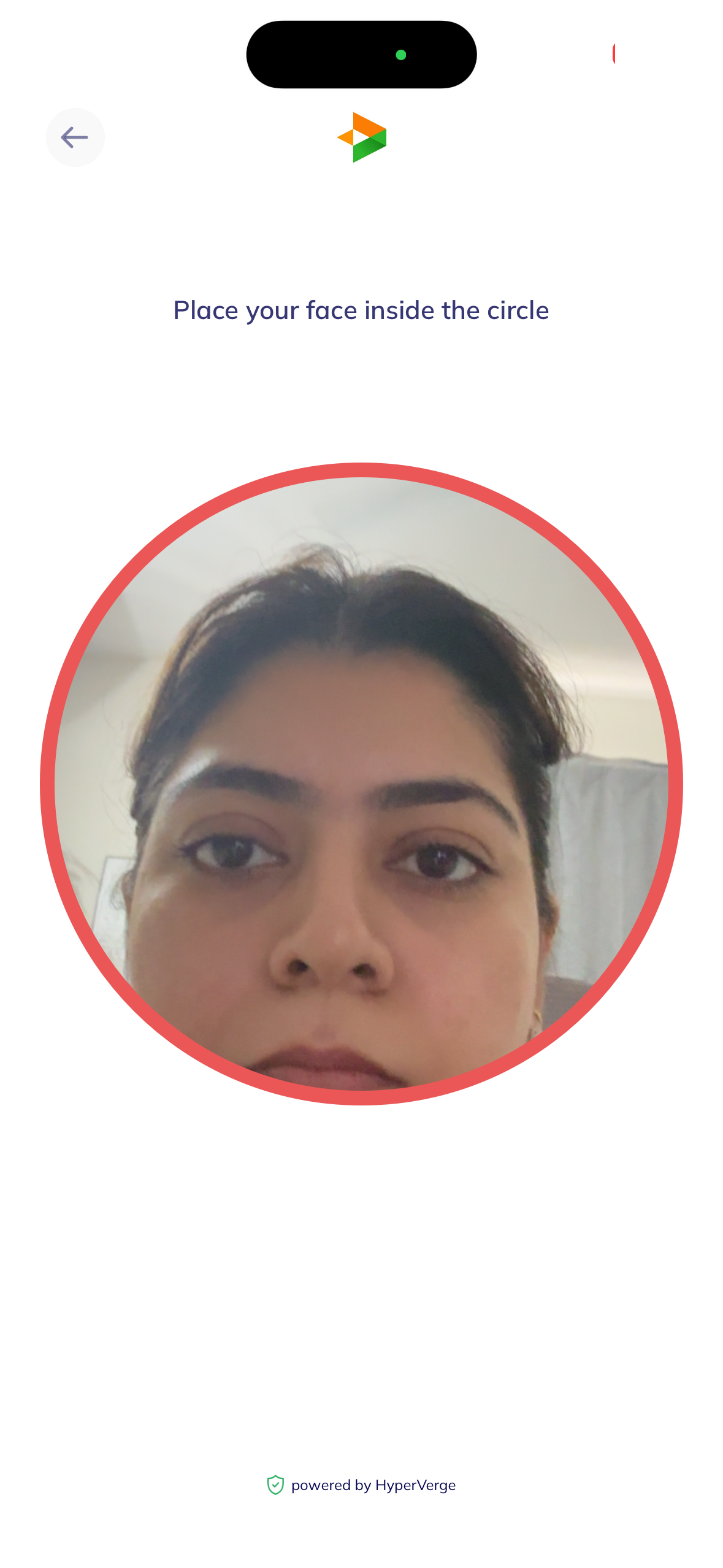 Selfie capture screen